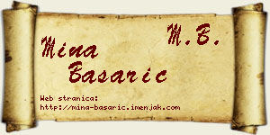 Mina Basarić vizit kartica